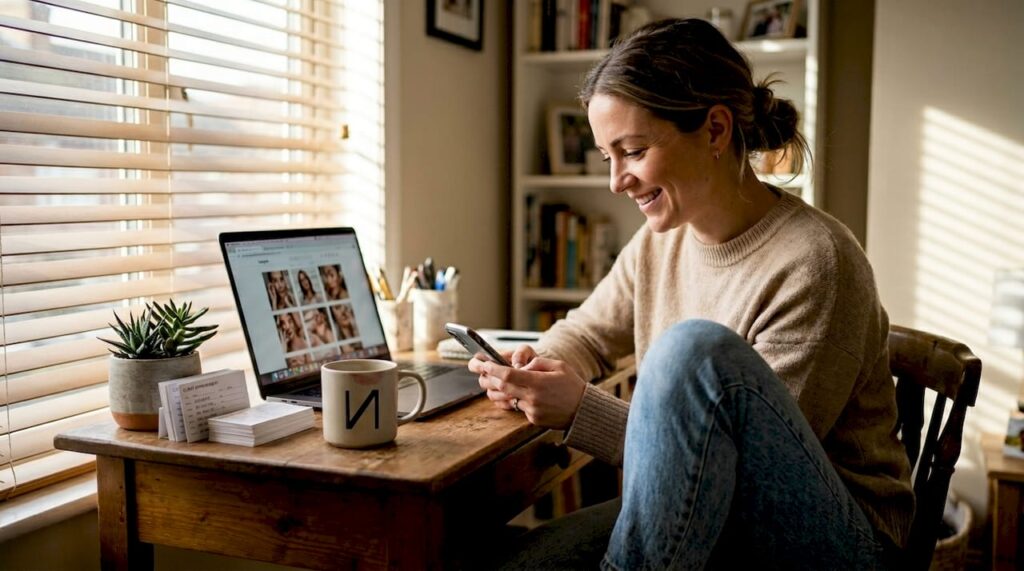 Kosmetikerin baut über Social Media eine enge Beziehung zu ihren Kundinnen auf