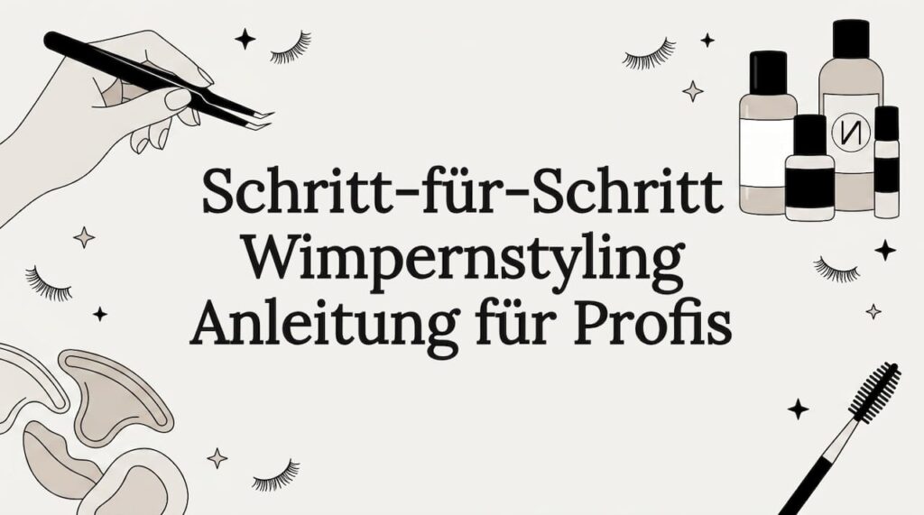 Gestaltung einer ansprechenden Titelseite rund ums Wimpernstyling