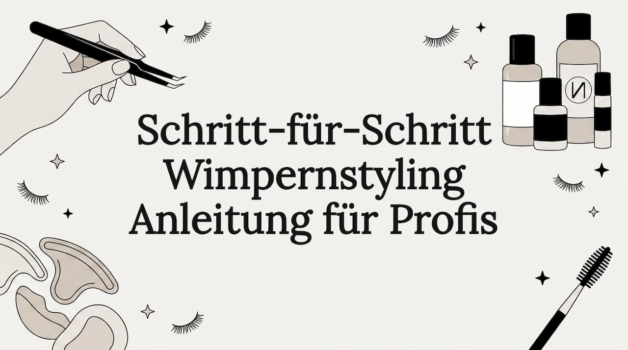 Gestaltung einer ansprechenden Titelseite rund ums Wimpernstyling