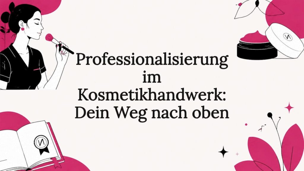 Editoriale Vektorillustration als Titelmotiv mit einem dekorativen Rahmen rund um das Thema Kosmetik