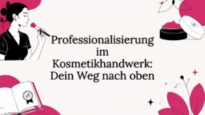 Editoriale Vektorillustration als Titelmotiv mit einem dekorativen Rahmen rund um das Thema Kosmetik