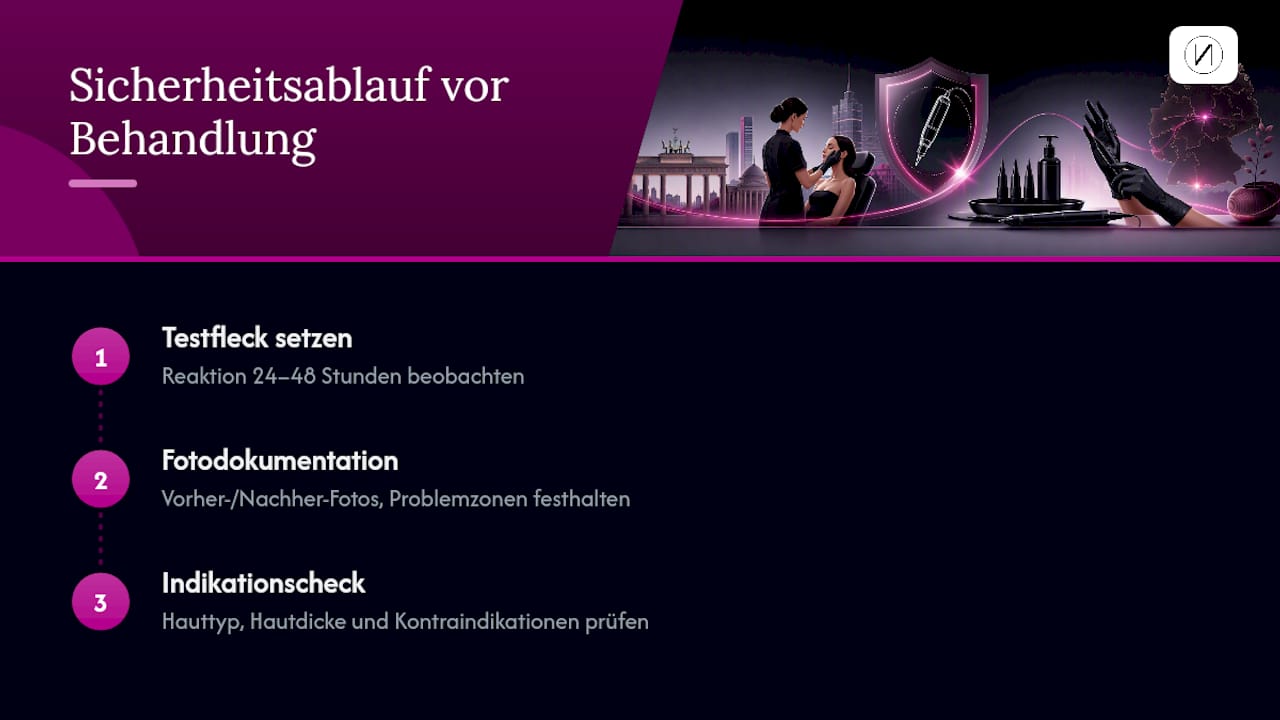 Dreistufiger Sicherheitscheck vor der Plasma-Pen-Behandlung