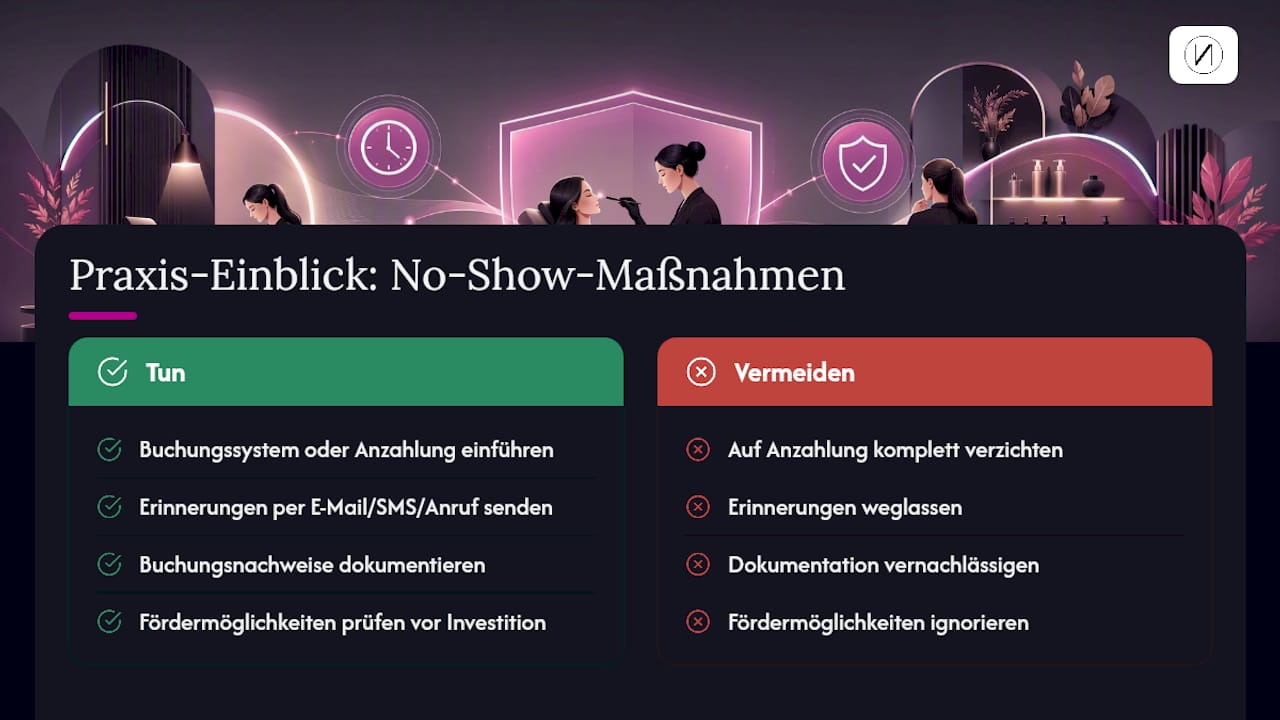 No-Show-Regeln in der Kosmetik: Was Studios wirklich schützt 3 Praxis-Einblick der Ninon-Kosmetik-Akademie — overview diagram