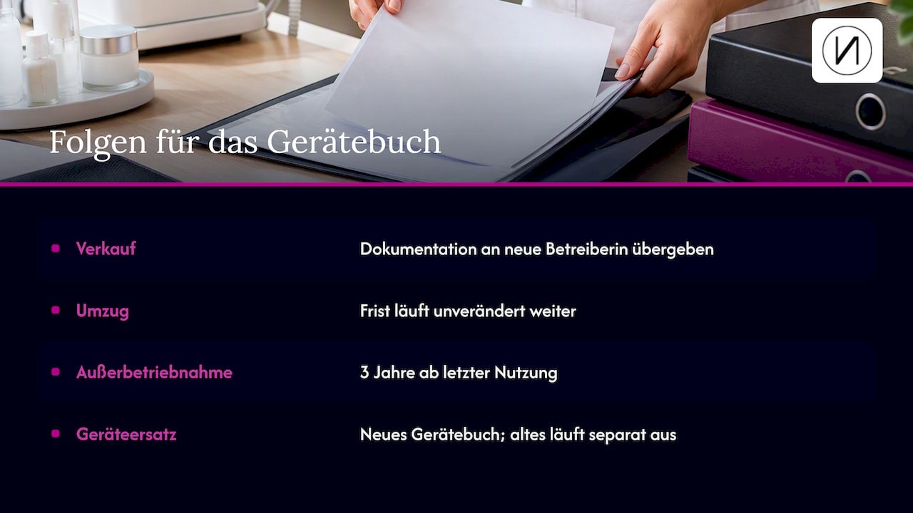 Gerätebuch bei Umzug und Gerätewechsel