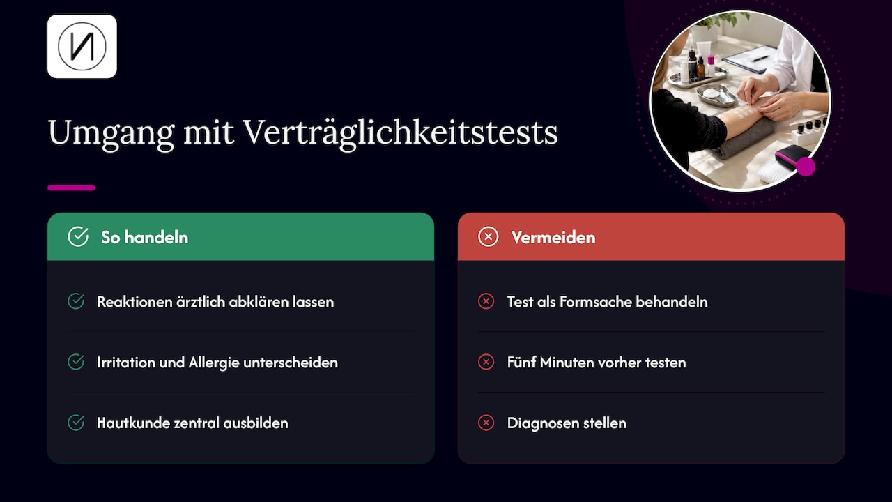 Allergietest im Kosmetikstudio: Was Du testest, was der Arzt macht 3 Unsere Sicht aus 30 Jahren Studioalltag — overview diagram